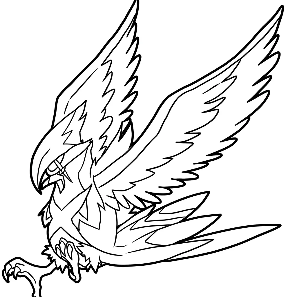 Staraptor 13 para colorear para imprimir para niño de 8 años