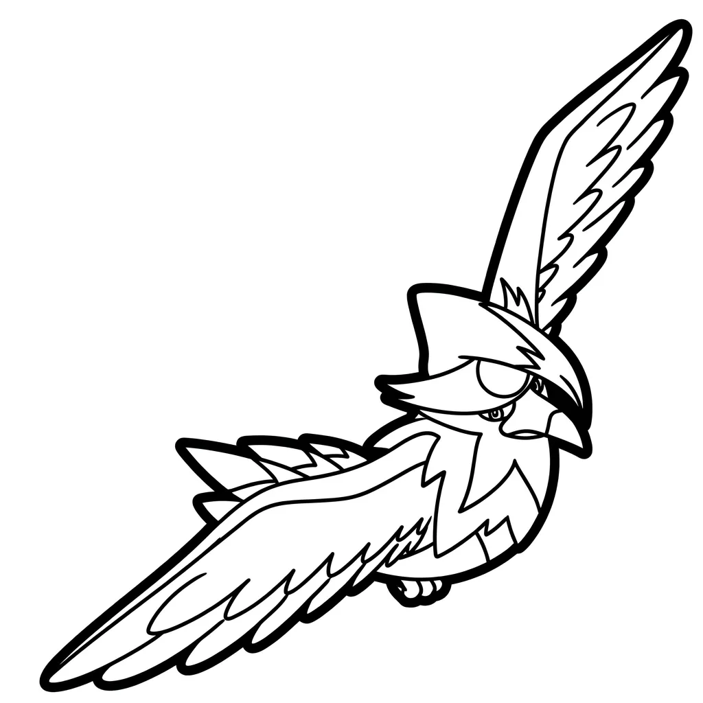 Staraptor 15 para colorear y recortar para imprimir