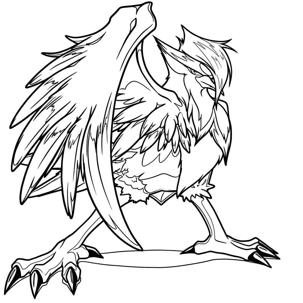 Staraptor 17 para colorear y recortar para imprimir