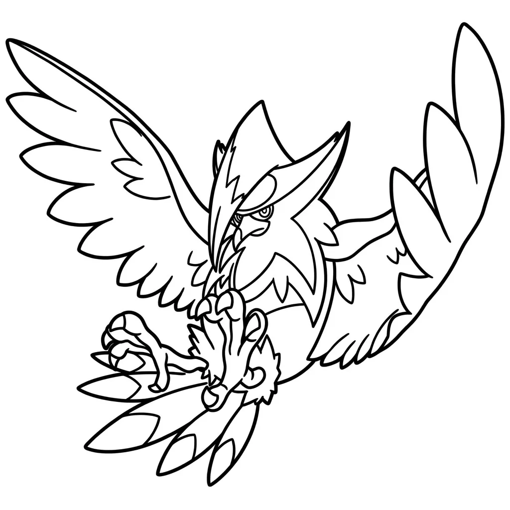 Staraptor 2 para colorear y aprendizaje