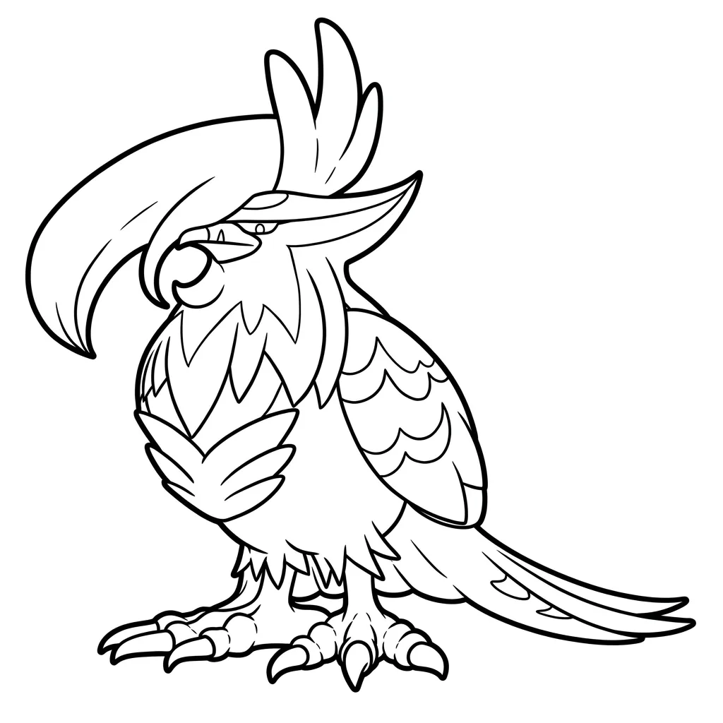 imprimir Staraptor 7 para colorear para niño