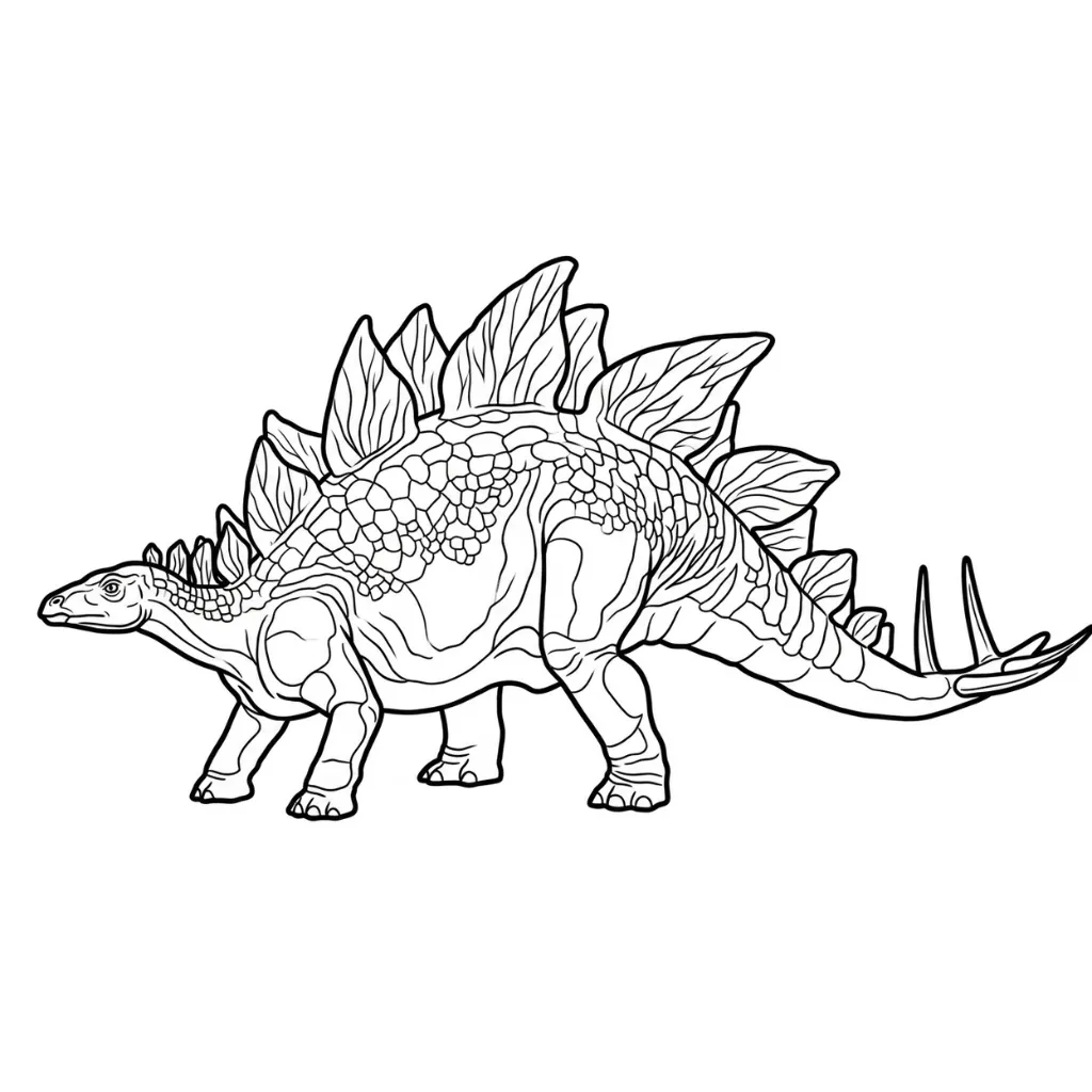 Stegosaurio 1 para colorear para niño para imprimir