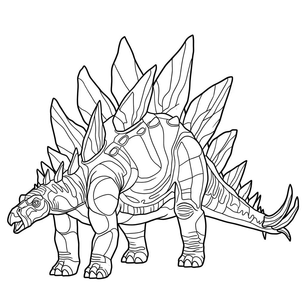 Stegosaurio 11 para colorear en línea