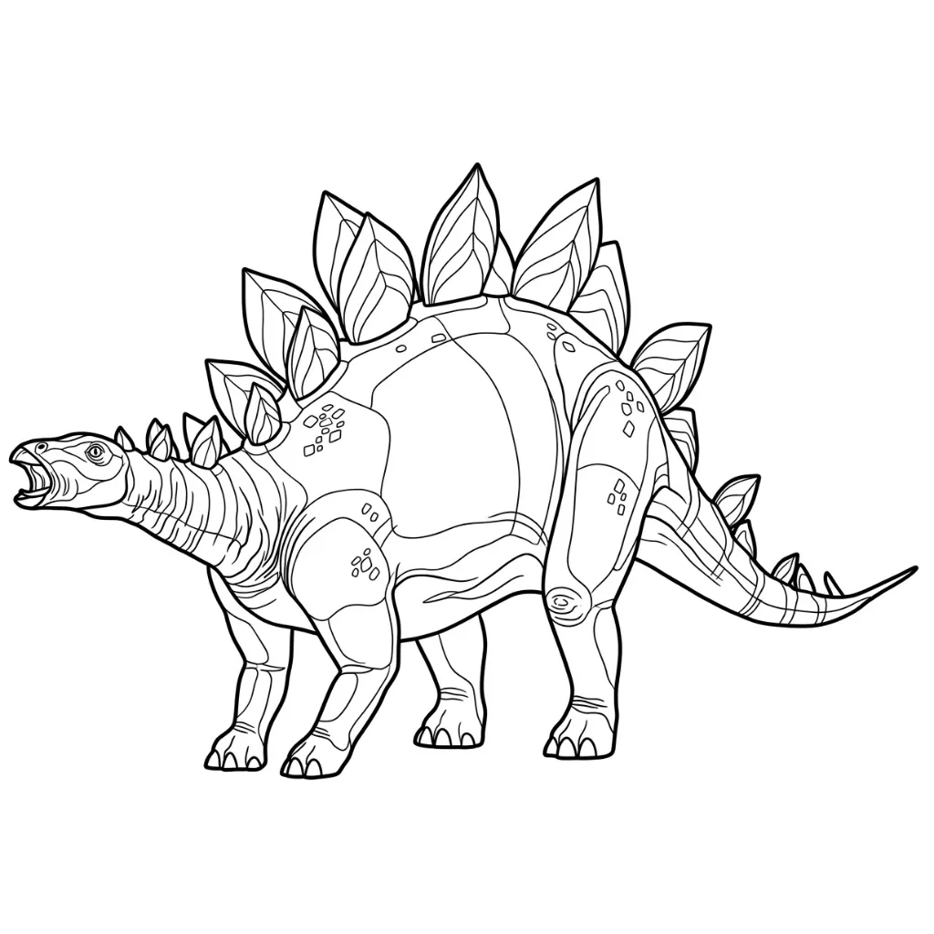 imprimir Stegosaurio 12 para colorear