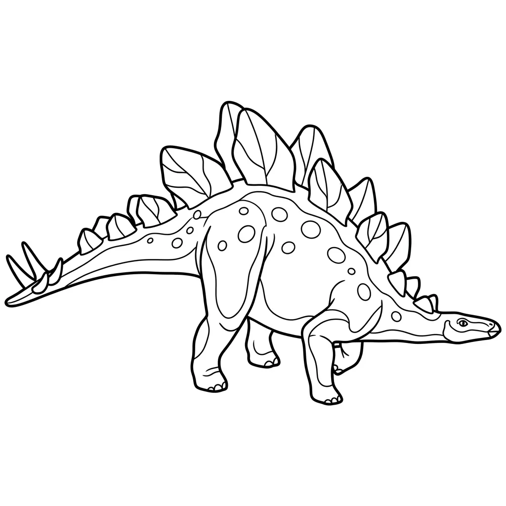 Stegosaurio 13 para colorear gratis para niños