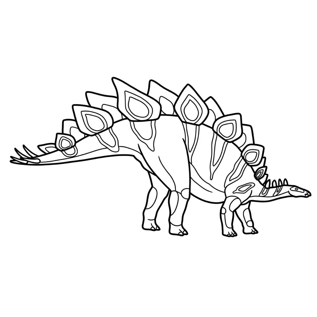 Stegosaurio 14 para colorear para imprimir gratis