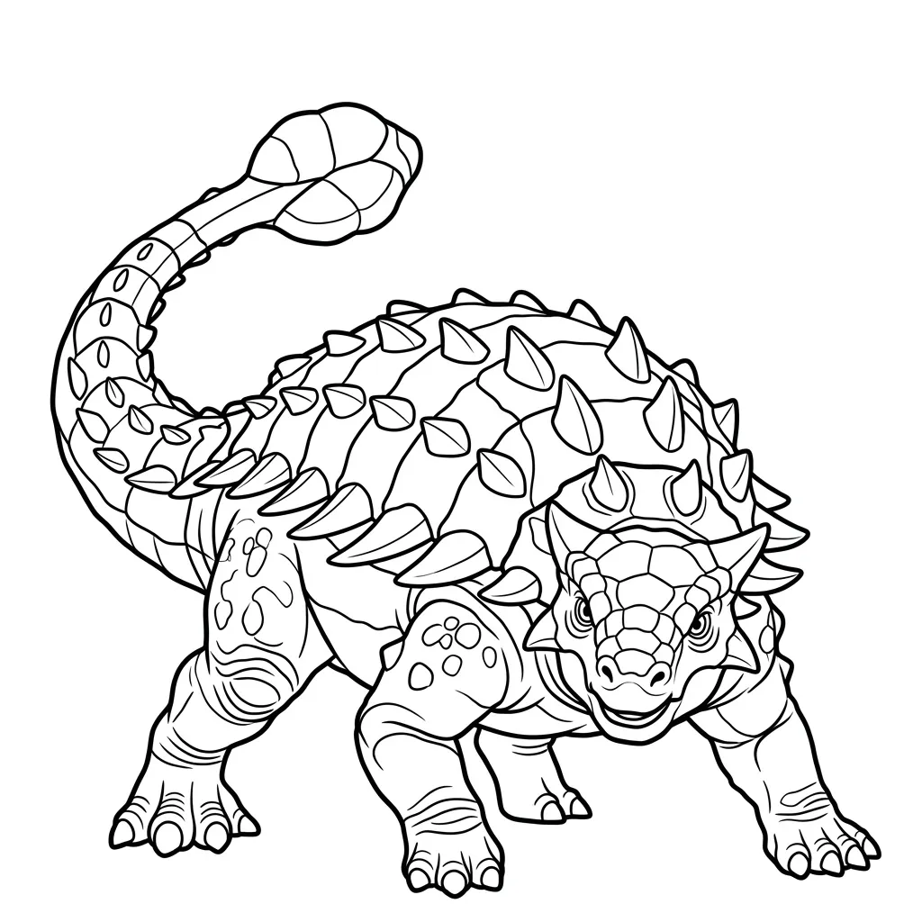 Stegosaurio 16 para colorear para imprimir a4