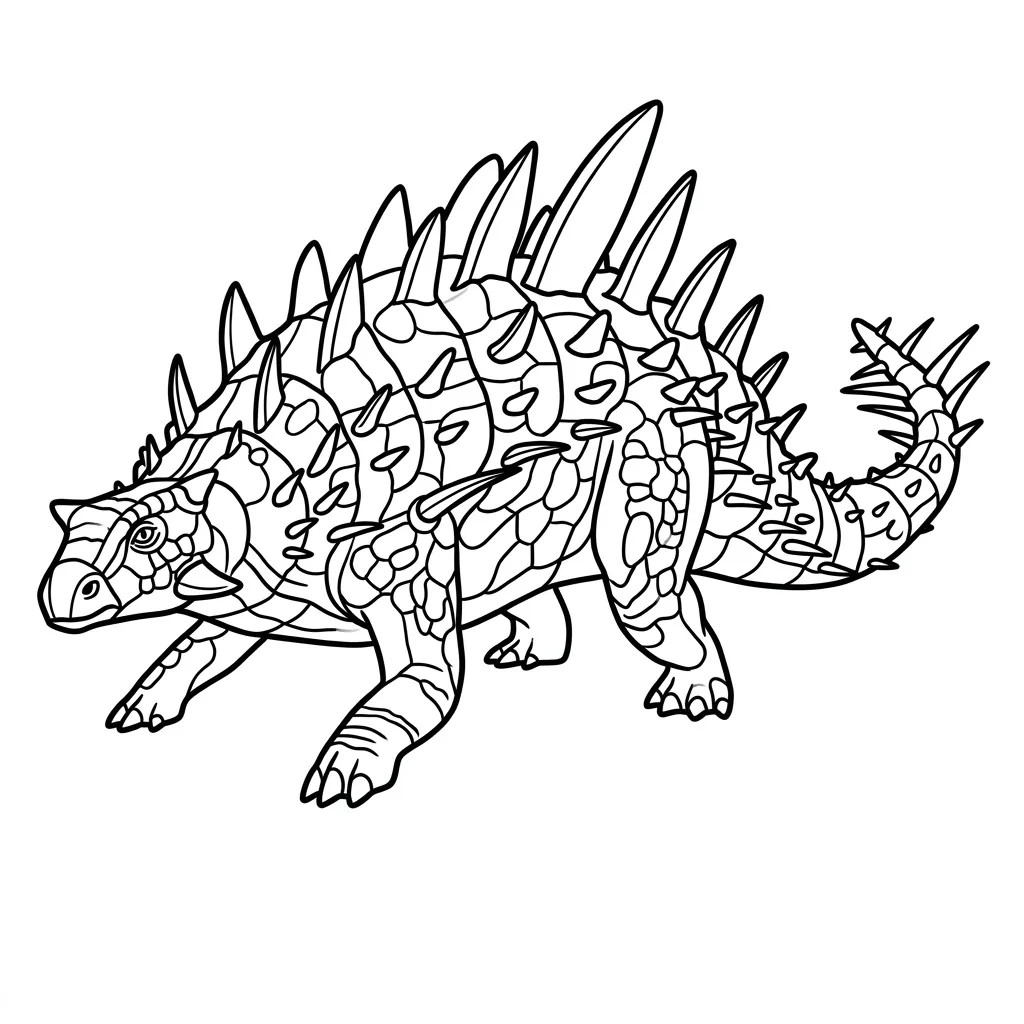 Stegosaurio 18 para colorear en línea para niño