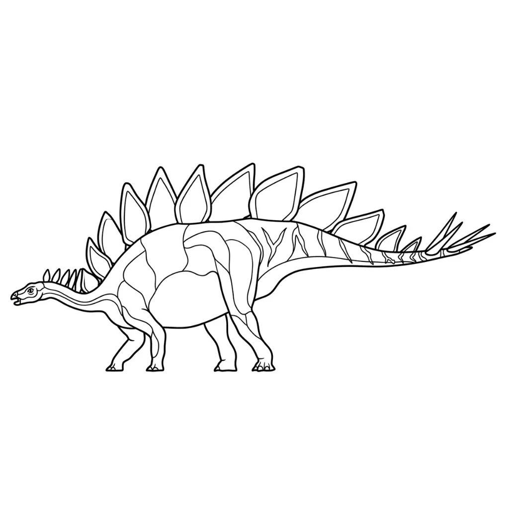 Stegosaurio 19 para colorear para imprimir