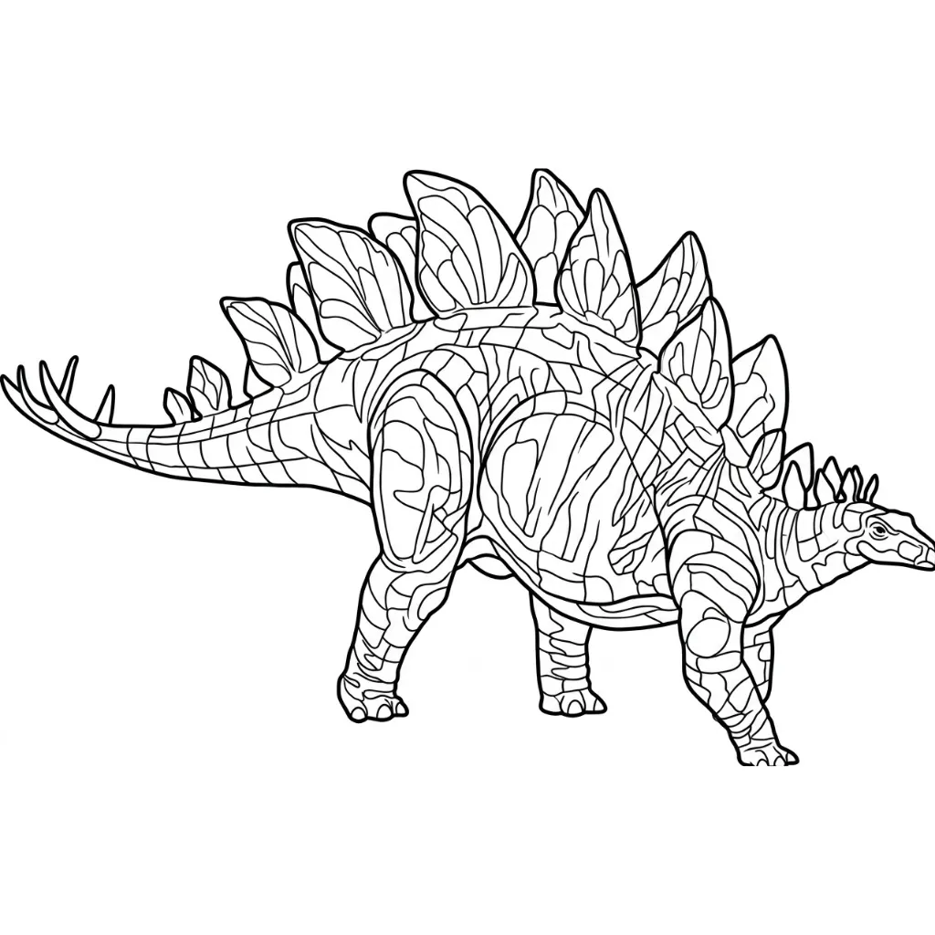 Stegosaurio 20 para colorear para imprimir