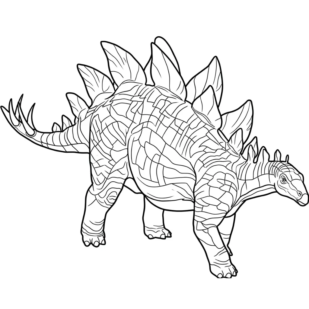 Stegosaurio 22 para colorear para imprimir gratis