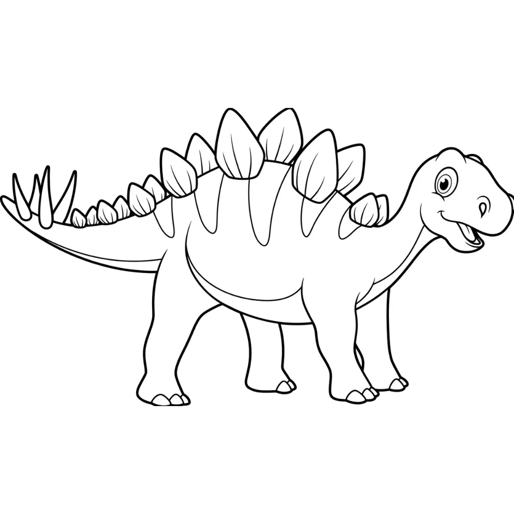 Stegosaurio 3 para colorear de para niños