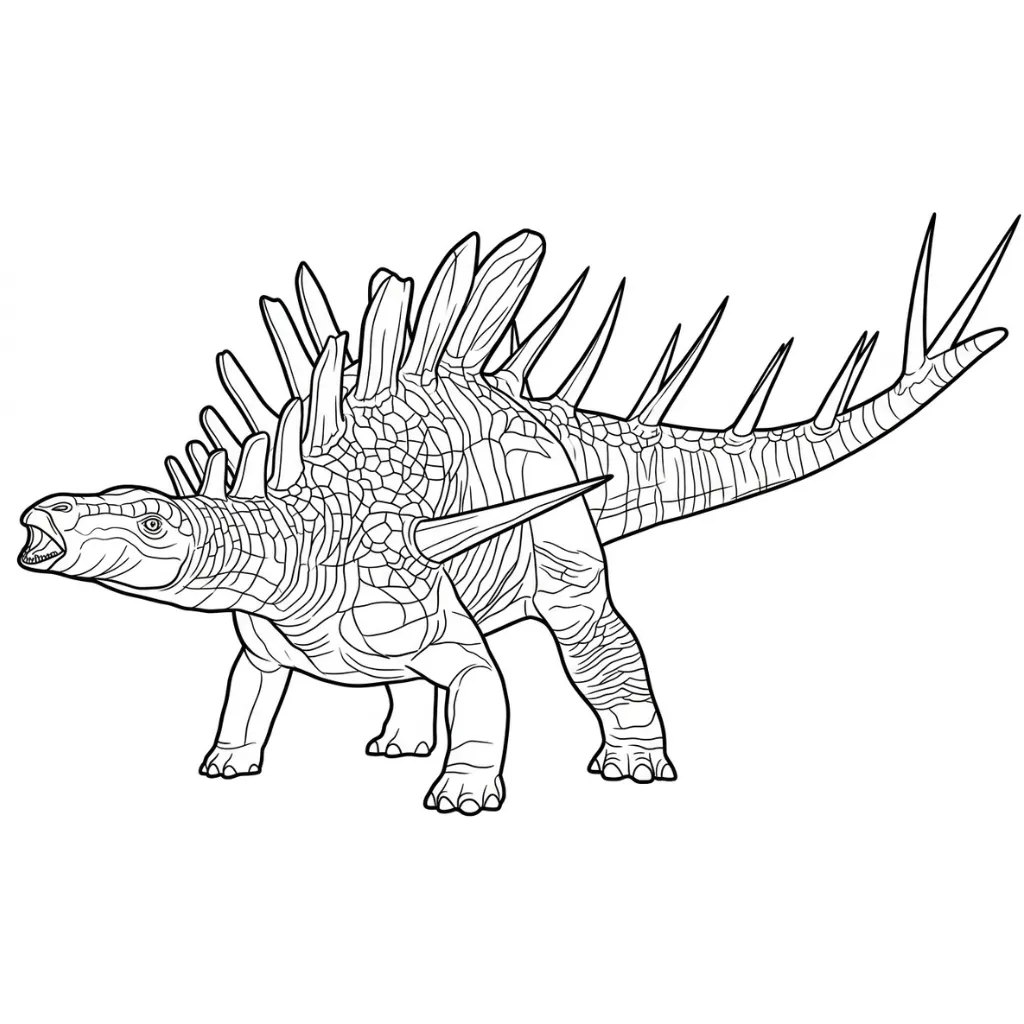 Stegosaurio 4 para colorear para imprimir pdf