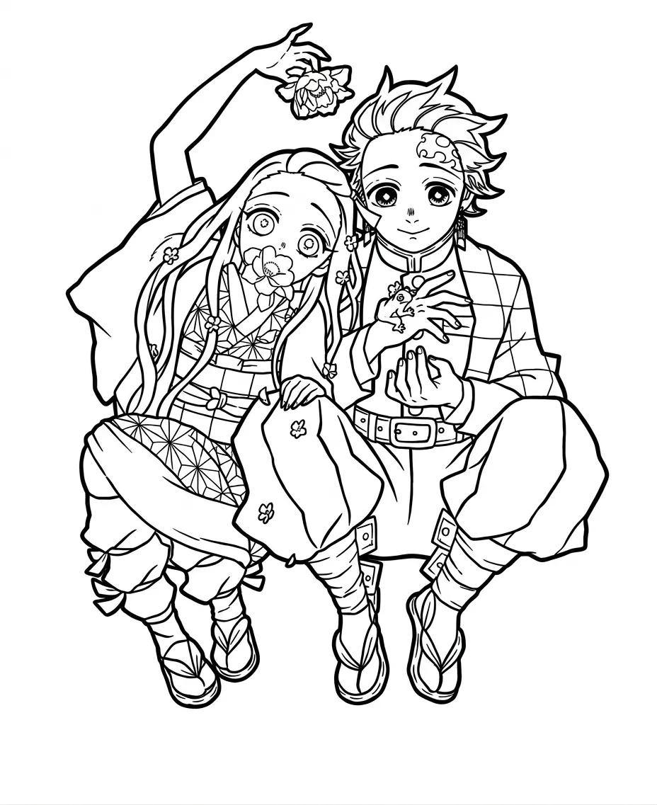 Colección de Tanjiro para colorear