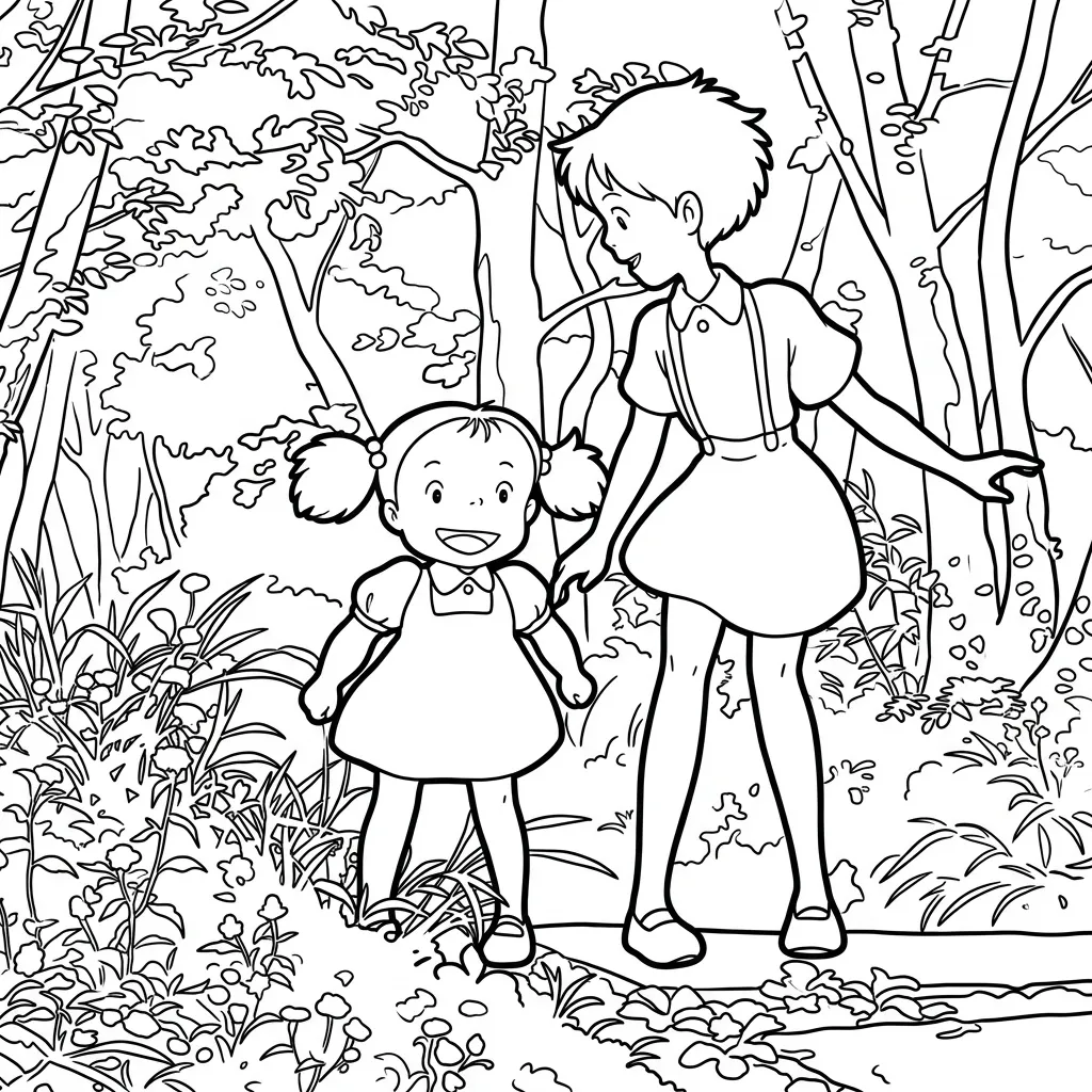 Totoro 3 para colorear y dibujo para imprimir