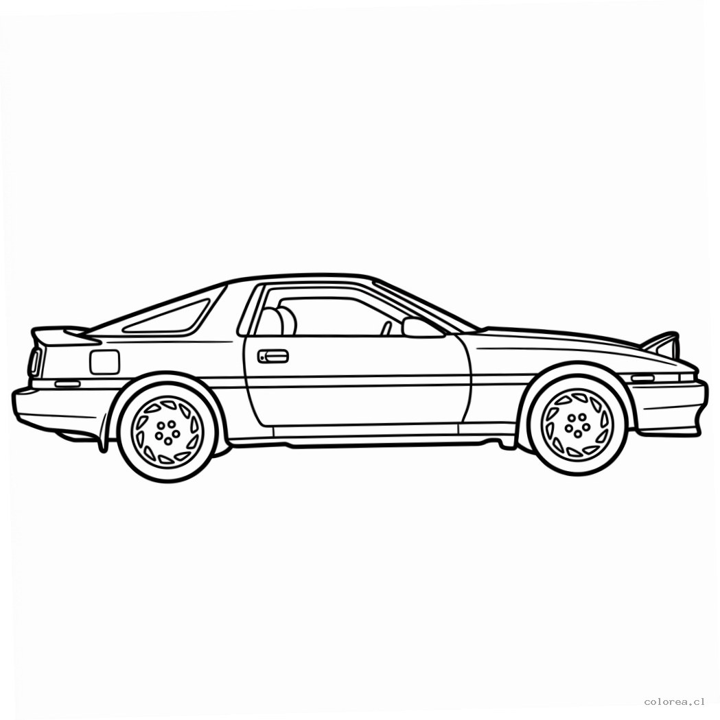 Toyota Supra 13 para colorear para imprimir para niños