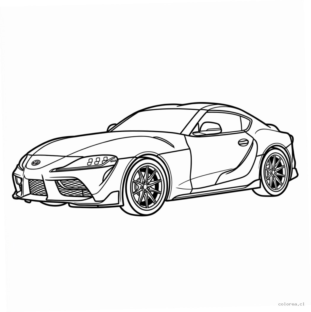 Toyota Supra 16 de niño para colorear para imprimir