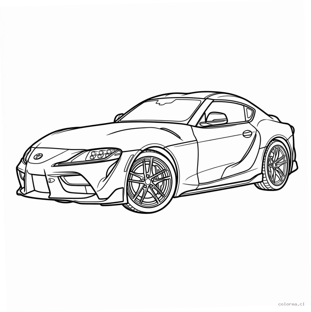 Toyota Supra 17 para colorear para niño de 7 años