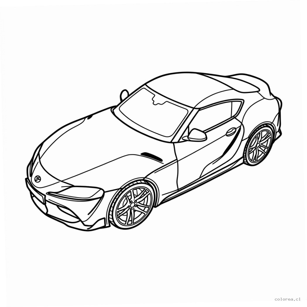 Toyota Supra 19 para colorear para imprimir a4