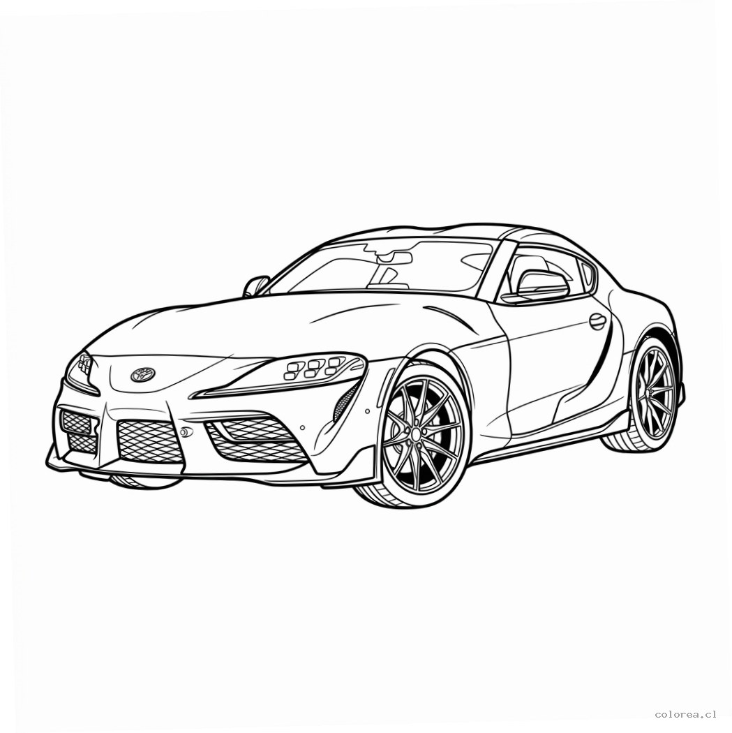 Toyota Supra 2 para colorear para imprimir para niño de 4 años
