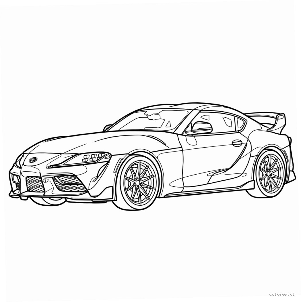 Toyota Supra 3 para colorear para imprimir para niño de 2 años
