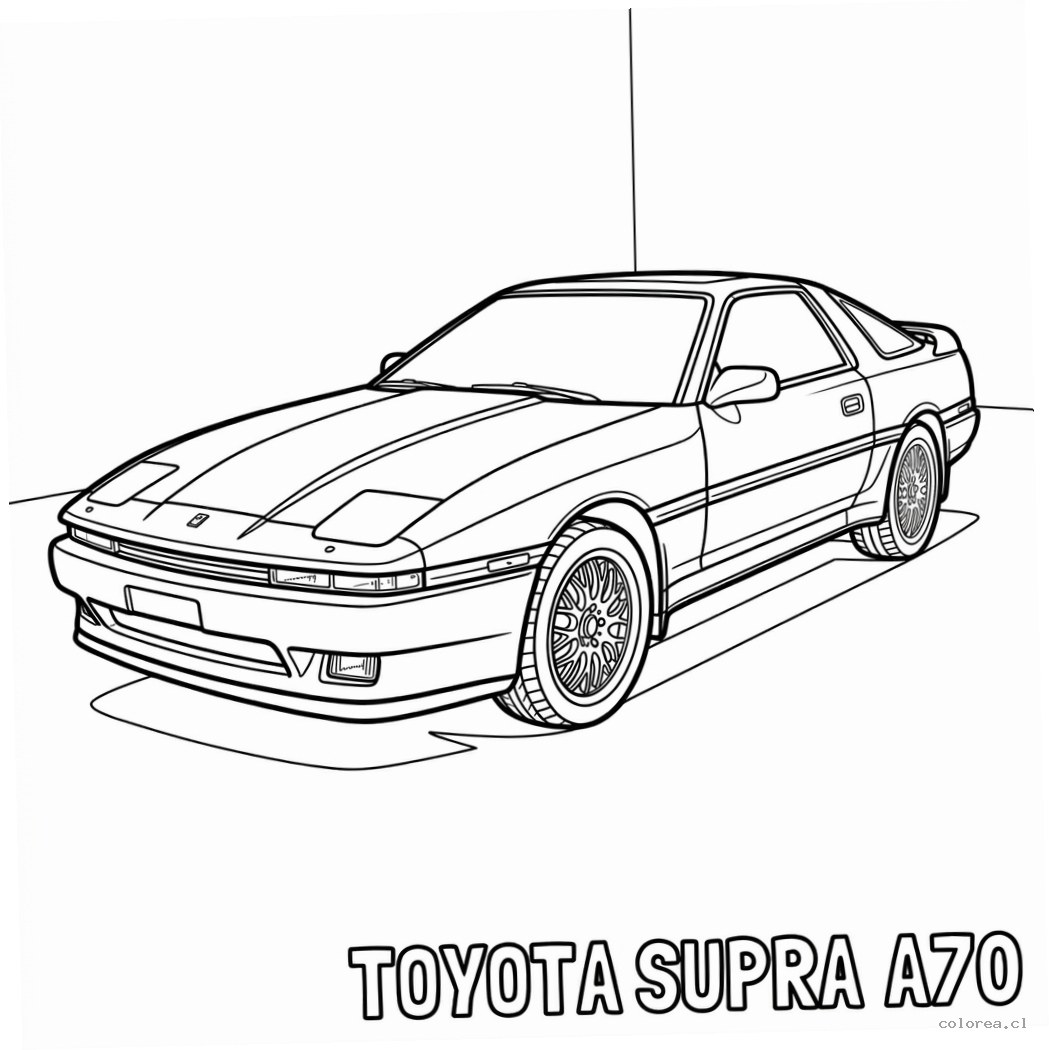 Toyota Supra 4 para colorear para imprimir pdf gratis