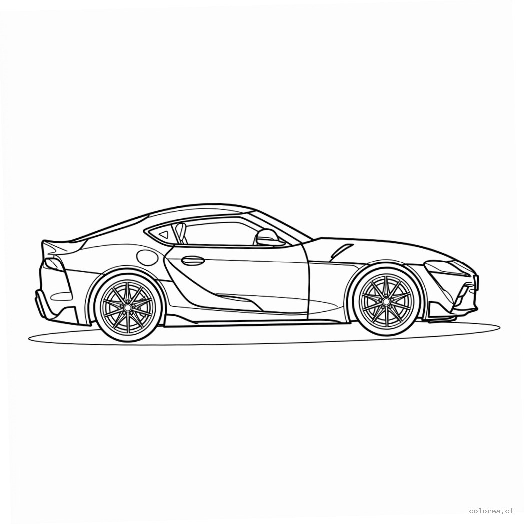 Toyota Supra 5 para colorear para imprimir para niño de 12 años