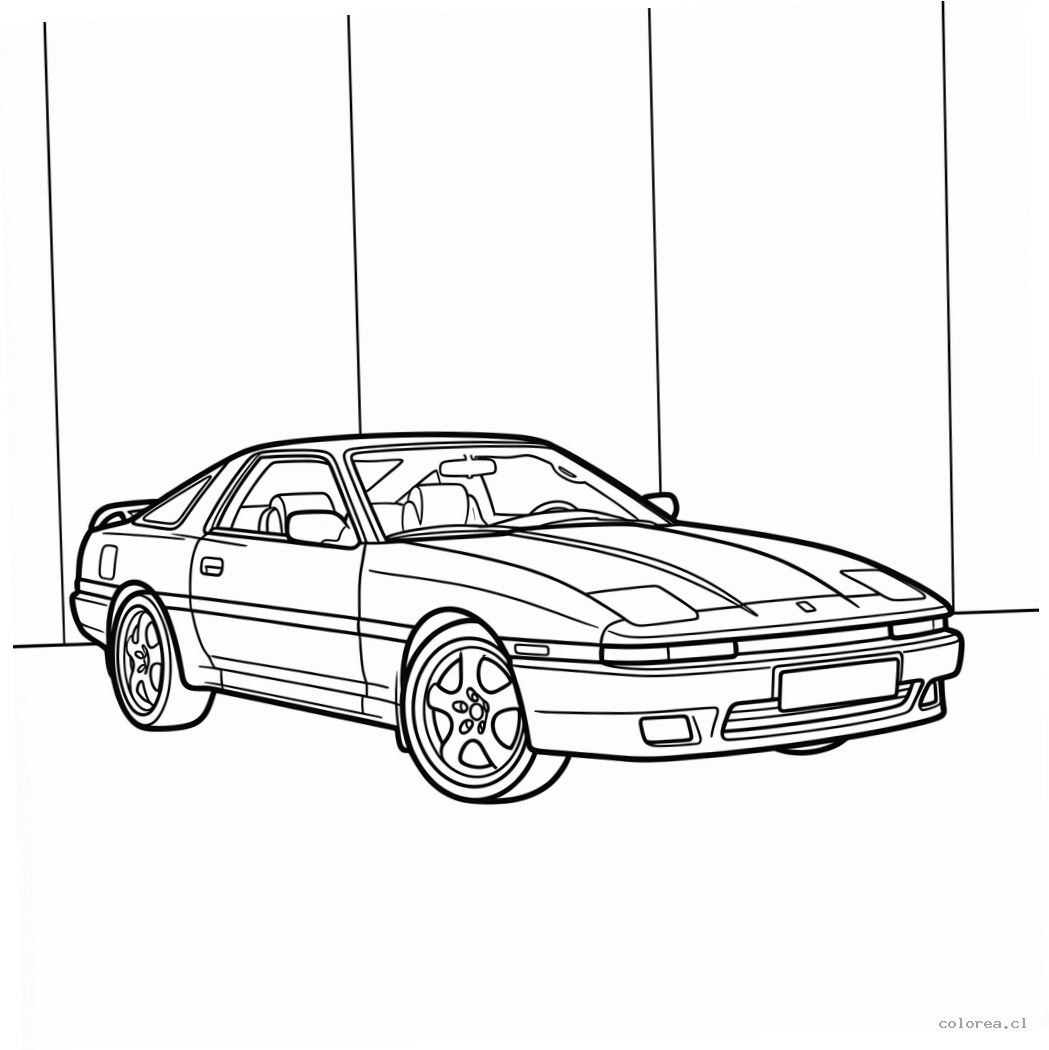 Toyota Supra 6 para colorear gratis para imprimir