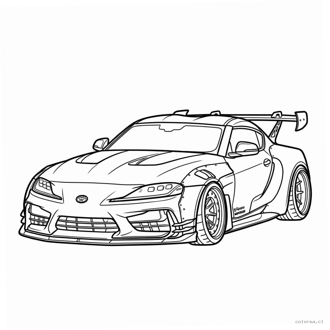 Toyota Supra 8 para colorear para imprimir para niño de 4 años