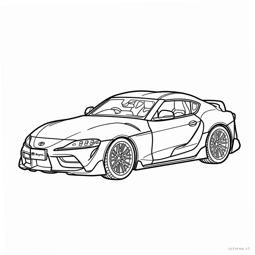 Toyota Supra 9 para colorear para imprimir gratis