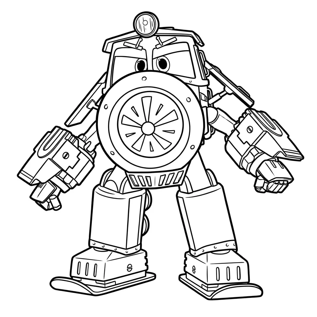 Trenes Robot 11 para dibujar en línea