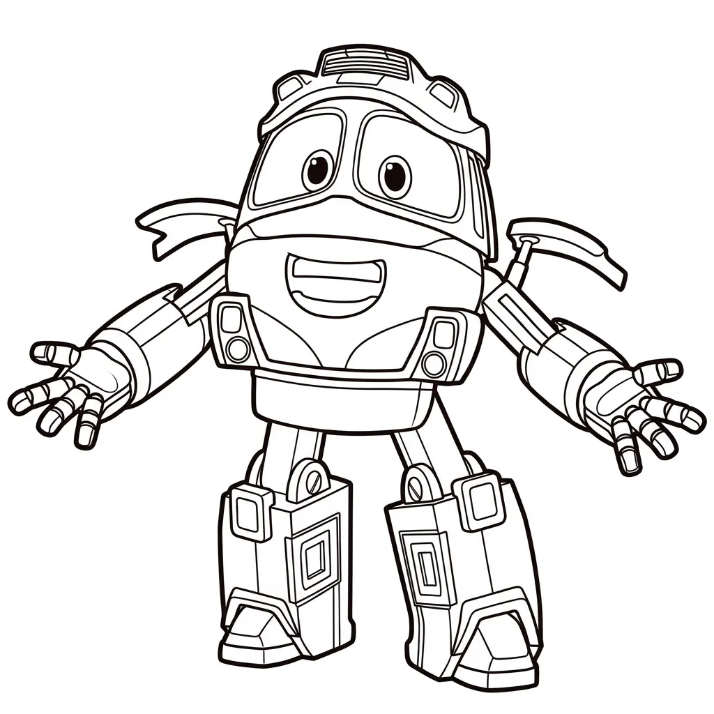 Trenes Robot 4 para colorear y dibujos