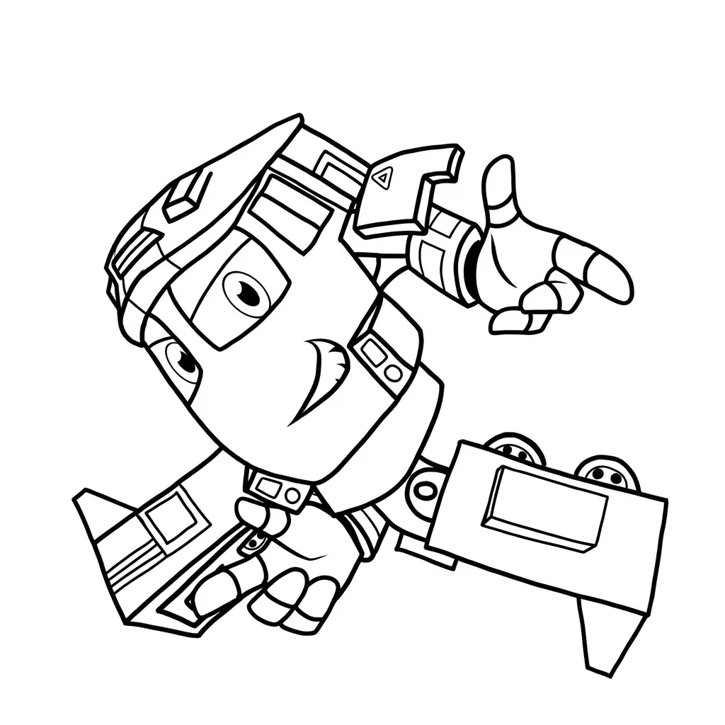 Trenes Robot 6 para colorear para imprimir gratis