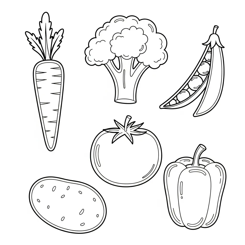 Verduras Para Colorear para colorear para niño de 2 años