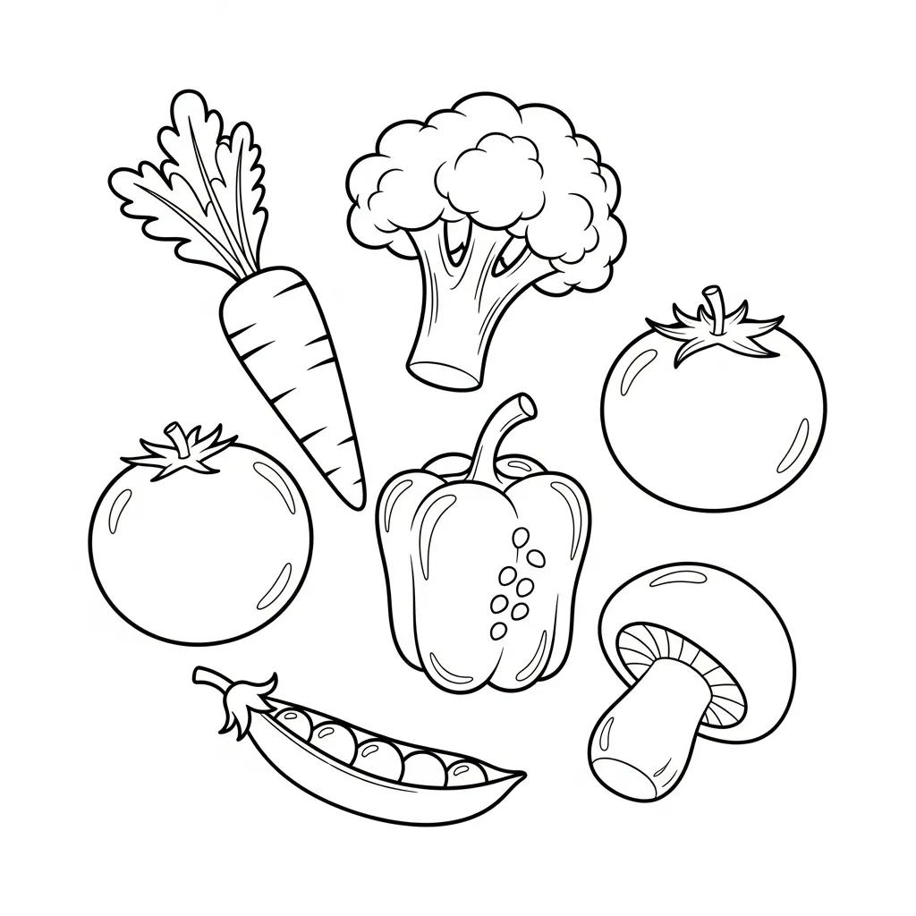 Verduras Para Colorear para colorear para niños para descargar