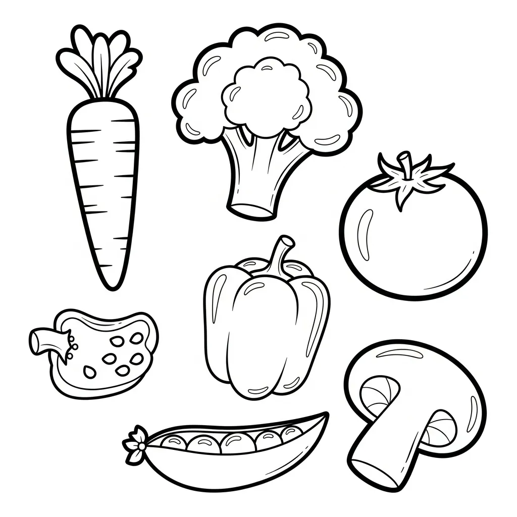 Verduras Para Colorear para colorear para niños para imprimir gratis