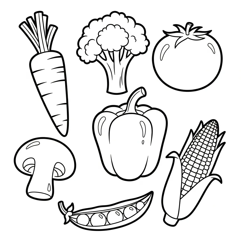 imprimir Verduras Para Colorear para colorear gratis