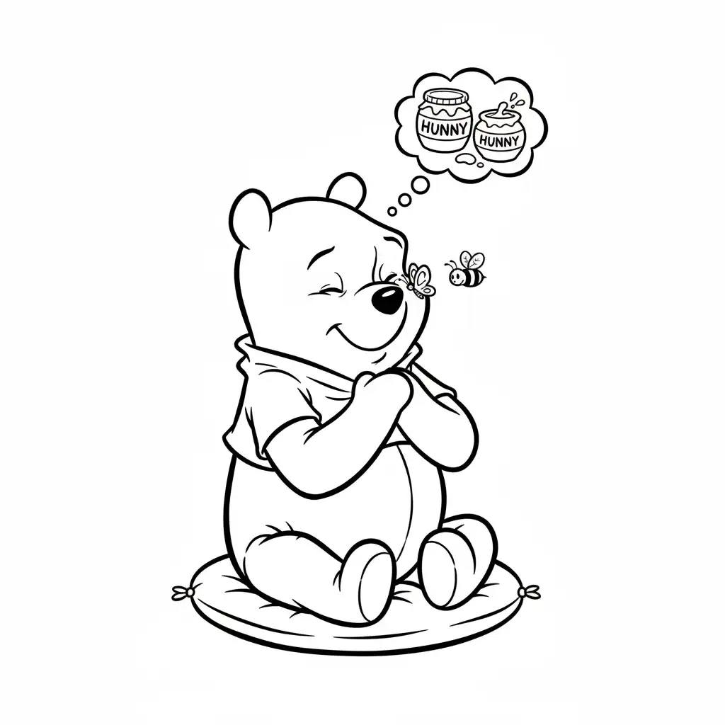 Winnie Pooh para colorear y recortar